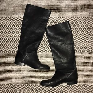 J. Crew Black Leather Boot
